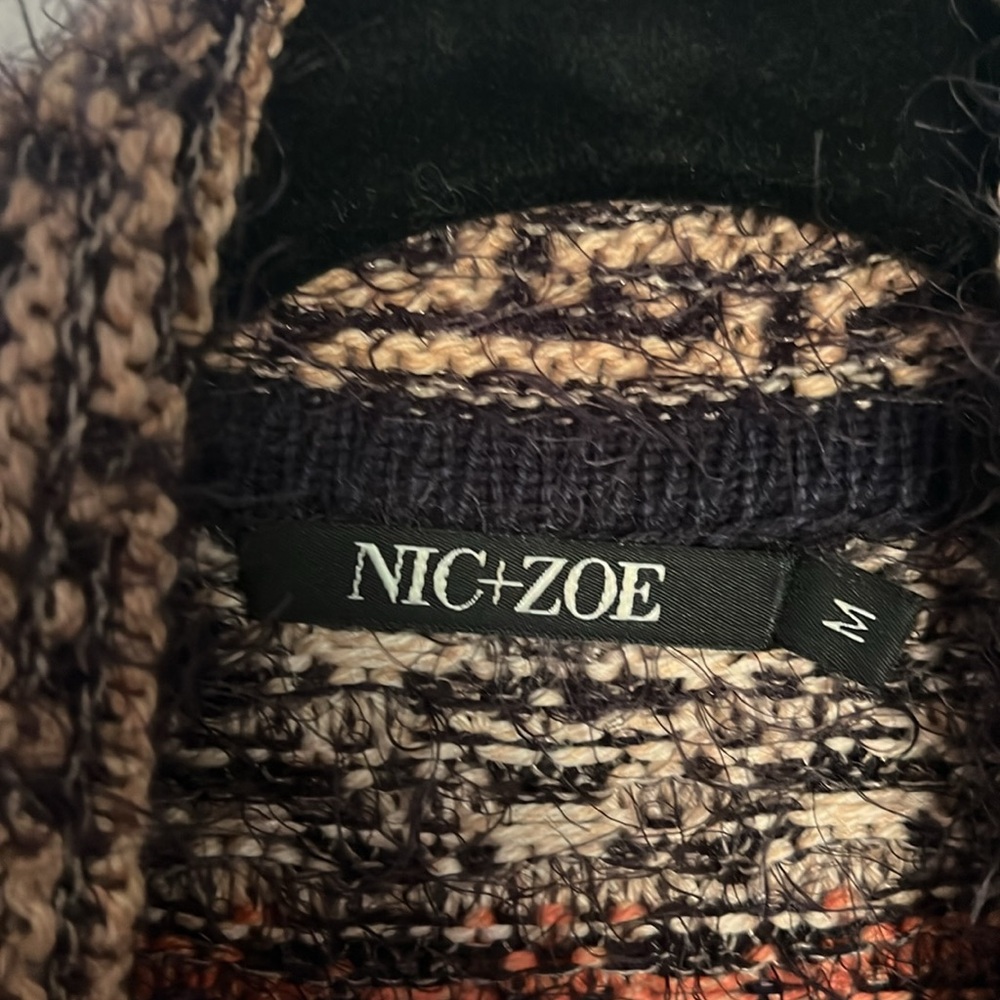Nic & Zoe fuzzy ombré cardigan - Picture 3 of 4